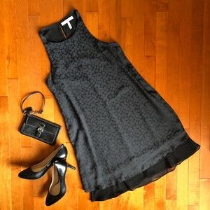 BCBG Black-on-Black 2-Layer A-Line LBD